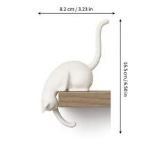 1 buah Gantungan Kunci Bentuk Kucing PLA Kompak Tanpa Bor, Gantungan Tepi Rak Bentuk Cakar yang Dapat Diregangkan untuk Kunci, Perhiasan, Liontin & Barang Kecil, Dekorasi Lorong, Kamar Tidur, Kantor - A - View 6
