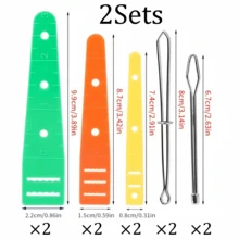 1套/2套/4套縫紉工具組,穿線工具+塑膠繩尺,適用於連帽衫腰繩更換、鬆緊帶工具、腰繩帽繩縫製,DIY手工輔助工具 - 多色 - 查看 14