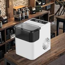 Portable Mini Automatic Ice Maker, Suitable For Home And Outdoor Use, A Great Gift For Friends And Family, Practical And Fast. - White - View 4