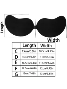 Plus Size Angel Wing Adhesive Bra, Push-Up Strapless Backless Bra, Transparent Shoulder Straps Invisible Support, Suitable For Wedding Dress - Multicolor - View 9