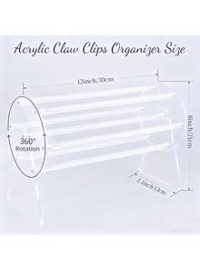 1pc Double/Single Layer Hair Claw Holder, Hair Hoop Storage Rack. Acrylic Material 360° Rotating/Fixed Hair Accessory Storage Rack, Suitable For Bathroom Hair Accessory Storage And Countertop Display - Transparent Acrylic Hair Tie Holder. Women's And Girls' Hair Tie And Hair Accessory Storage Rack, Crystal Hair Accessory Storage Rack Is The Perfect Choice For Gender Reveal Party, Birthday, Wedding, Party, Perfect Gift For Colleagues, Friends And Family, Back To School Season Essential - Clear - View 6