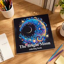 Mandala Flower Coloring Book For Adults, Moon & Floral Designs, Stress Relief Mindfulness Art Therapy –24 Single-Sided Patterns, Thick Paper, Perfect Gift For Women, Back To School Birthday New Year Christmas Gift - The Brigh Moon - View 1