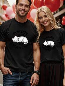 Men T-Shirts - 黑色 - 查看 2