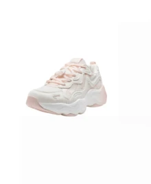 XTEP Women's Lightweight Versatile Breathable Mesh Retro Dad Sneakers Casual Sports Shoes - White/Pink - View 2