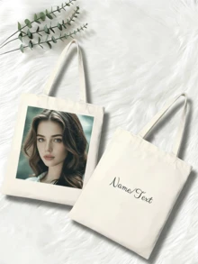 Custom Photo Tote Bag For Women, Personalized Canvas Bag With Your Photo, Custom Picture Printed Handbag, Unique Gift For Mom, Wife, Friends And Family - Multicolor - View 9