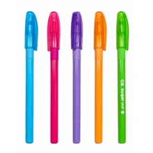 Caneta Esferigrafica Cis Sugar Cap 1.0mm Corpo e Escrita em Tons Pastel Blister com 5 - Multicolorido - Visão 4