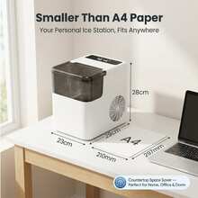 Portable Mini Automatic Ice Maker, Suitable For Home And Outdoor Use, A Great Gift For Friends And Family, Practical And Fast. - White - View 3