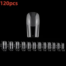 550 Peças Pontas de Unhas de Gel Macio Quadradas Médias, Unhas Postiças Removíveis de Cobertura Total, Unhas Artificiais Transparentes Pré-Polidas com Caixa de Armazenamento, 11 Tamanhos, Adequadas para Salão de Unhas e Manicure DIY, Suprimentos de Arte de Unhas - Transparente - Visão 10