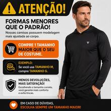 Men's UV Sun Protection Shirt With Hood, Long Sleeves - Black - View 2