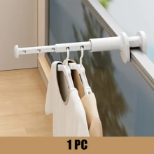 1/2pcs Travel Thickened Extended Folding Clothes Hanger, Portable, Suitable For Business Travel, Outdoor Retractable Clothes Hanger, Multi-Functional Set, Easy To Install And Carry, Drying Rack - Multicolor - View 3