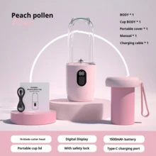 LEVIATECH 1件 400ml 無線便攜式攪拌機，USB充電迷你果汁機，配備6片刀片與雙杯，多功能水果攪拌機，適用於奶昔、蔬菜、牛奶飲品，廚房、居家與戶外使用 - 單杯有蓋plus - 查看 14