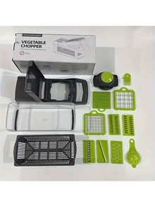 Multi-Blade Detachable Kitchen Vegetable Slicer, Grater, Dicer And Chopper, Convenient Home Cooking Tool - Multicolor - View 12