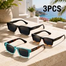 FIYLROG 1pc Minimalist Casual Sunglasses, UV400, Unisex Sunglasses, Suitable For Commuting, Travel, Beach And Vacation - Multicolor - View 14