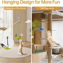 1pc/2pcs Cat Doll - Realistic Chirping Bird, Self-Entertainment To Relieve Boredom, Interactive Cat Doll, Hanging Squeaky Plush Bird Doll With Artificial Feathers, Kitten Chirping Bird Doll, Feather Color And Length May Vary - Multicolor - View 6