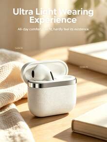 TWS True Wireless Bluetooth Earbuds, HiFi Stereo Headphones, Noise Cancelling Sports Earbuds With Microphone, Suitable For Smartphones - White - View 3