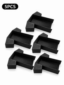 1/3/5pcs Geometric Clothing-Shaped Business Card Holder, Black Desktop Business Card Storage Tray, Suitable For Office Desk, Reception Desk, Clothing Factory, Conference Room And Home Office Area Business Card Display Rack, Convenient Access Business Card Storage Supplies, Stable And Wide Base, Modern Style Desktop And Drawer Organizer Accessories - Multicolor - View 9