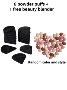1/3pcs Triangle Powder Puff, Setting Powder Puff, Fan-Shaped Powder Puff, Fingertip Powder Puff, A Specialized Beauty Tool For Individuals And Makeup Artists, Compatible With Mirrors Featuring An Owl Design – An Ideal Gift For Women, A Complimentary Item With No Cost. - Multicolor - View 15