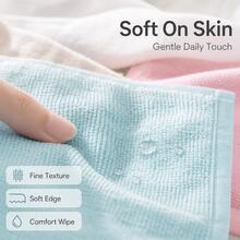 Face Towels 6/12/24pcs, Super Soft Skin-Friendly Face Cloth, Suitable For Sensitive Skin, 10x10/12x28 Inch Small/Large Face Towels, Reusable Washable Makeup Remover Cloth, Easy To Rinse Multi-Color Facial Cleansing Towels - Pink+White - View 3