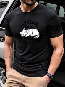 Men T-Shirts - 黑色 - 查看 6