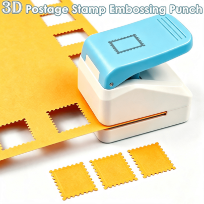 3D印章打孔器、印章形状打孔器、矩形印章工艺打孔器、印章切割打孔器、日记本用品打孔器、DIY剪贴簿卡片制作用纸张打孔器