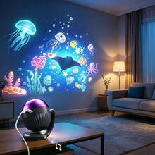 24-In-1 HD Star And Ocean Night Light Projector, With 7 Natural Whith Noise, 24 Projection Patterns, 180° Rotating, Timer, Galaxy Projector Night Light For Bedroom Ceiling Wall Room Decor - Projector Lamp - View 8