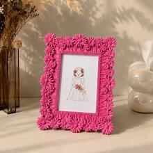 1pc Resin Daisy Embossed Photo Frame, 4*6 Inch Beautiful Photo Frame, Suitable For Desktop Decoration, Room Home Decor Photo Frame, Suitable For Wedding, Birthday, Halloween, Christmas Gifts - Daisy - View 9