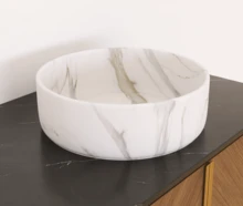 Round Washbasin White 36cm - Ceramic - White - View 3