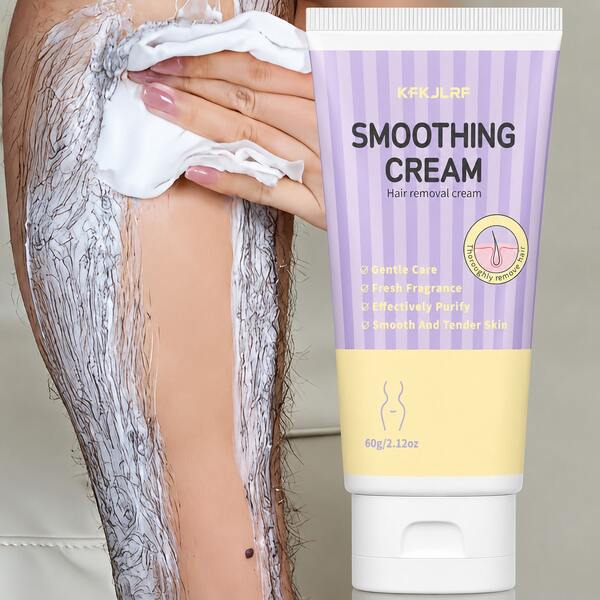 Hair Removal Cream - 6 Months Smoothness With Single Use 60g Fast & Efficient Unisex Easy Hair Removal Instant Smoothness Semi-Permanent Smooth Skin
