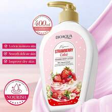 BIOAQUA 400ML 草莓蛋糕甜甜圈保濕身體乳液，抗老緊緻肌膚霜，保濕護膚，緊緻面部與身體肌膚抗皺，乾性肌膚/油性肌膚抗老霜 - 粉色 - 查看 14