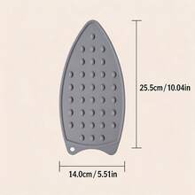 1 Set Silicone Heat-Resistant Ironing Pad, High-Temperature Anti-Scald Steam Iron Tray Mat, Portable Ironing Board Insulation Pad, Durable Non-Slip Iron Rack, Practical Home Laundry Clothing Ironing Accessory, Holiday Gift - Grey - View 5