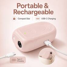 Đồ dùng cho chó, máy đuổi chó siêu âm mini, quét tần số 20-30kHz, đèn chớp, 300mAh, cổng Type-C, an toàn ngoài trời - Màu Hồng baby - Xem 5
