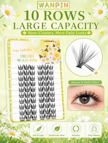 WANPIN WAN PIN Daisy Pure-Desire Natural Style False Eyelashes, Daily Light Makeup Series, Suitable For Makeup Beginners, Lightweight And Comfortable To Wear, 10-13mm Length, C Curl - C - View 5