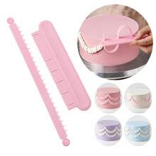 1/2 Set Of Cake Curve Decoration Tools, Graduated Cake Decoration Curved Tools, Cream Decoration, Home DIY Baking Tools, Cake Curve Decoration Auxiliary Tools, Curved Lace Edge Decoration Pen, Paste Baking Tools, Suitable For Kitchens And Bakeries - Multicolor - View 6