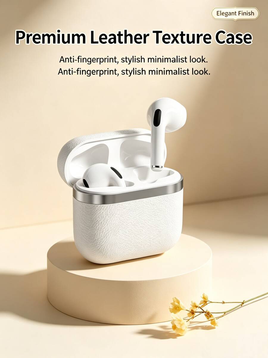 TWS True Wireless Bluetooth Earbuds, HiFi Stereo Headphones, Noise Cancelling Sports Earbuds With Microphone, Suitable For Smartphones - White - View 1