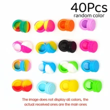 3/5/10/15/20Pcs 2ml Silicone Wax Containers, Compact Durable Silicone, Mini Travel Cosmetic Storage Boxes, Colorful Artistic Design - Multicolor - View 19