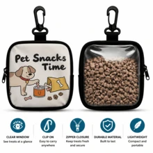 Portable Dog Treat Bag With Transparent Window And Zipper - Clip-On Training Treat Pouch, Suitable For Walks, Outdoor And Daily Rewards - Multicolor - View 12