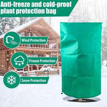 Winter Thickened Protective Cover, Breathable Plant Winter Frost Protection Cover With Visible Zipper Closure And Drawstring Design, Garden Small Tree Potted Plant Shrub Windproof Cold-Proof Warm Cover - A - View 2