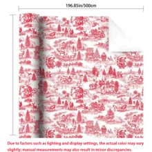 1 Roll Of Wrapping Paper Featuring A Red Santa Claus And Christmas Tree Pattern; Suitable For Christmas, Holiday Decorations, Birthday Parties, Gift Wrapping, And Holiday Gift Boxes-Dimensions: 43 Cm * 500 Cm (17 In * 16.4 Ft) - Multicolor - View 3
