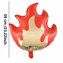 4pcs 59cm Large Red Flame Shaped Aluminum Foil Balloons, Suitable For Firefighter Theme Party Decoration Props - View 5