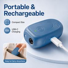 狗狗用品 迷你超音波驅狗器 20-30kHz 頻率掃描 閃光燈 300mAh Type-C 介面 戶外安全 - 寶藍色 - 查看 2