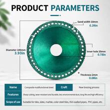 100mm Universal Cutting Blade, Suitable For Angle Grinder, Multi-Function Cutting Metal, Ceramic Tile, Marble, Rock Slab And PVC Pipe - Multicolor - View 4