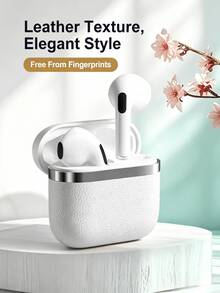 TWS True Wireless Bluetooth Earbuds, HiFi Stereo Headphones, Noise Cancelling Sports Earphones With Microphone, Compatible With Smartphones - White - View 1