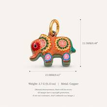 1pc Cute Animal Pendant, Exquisite Cartoon Style, 14k Gold Plated Copper Material, Suitable For DIY Creative Necklace, Bracelet, Earrings, Bag Chain, Keychain, Waterproof And Sweat-Resistant, Suitable For Daily Casual Wear - Multicolor - View 15