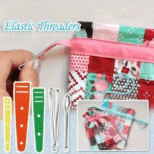 1套/2套/4套縫紉工具組,穿線工具+塑膠繩尺,適用於連帽衫腰繩更換、鬆緊帶工具、腰繩帽繩縫製,DIY手工輔助工具 - 多色 - 查看 3