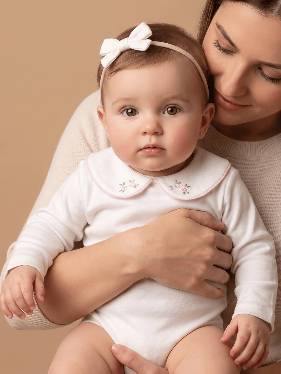 Pure & Posh Baby Baby Girls Bodysuits - Beis - Ver 1