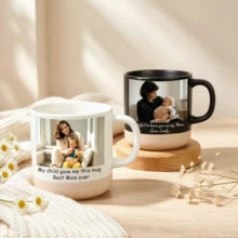 Personalised Photo Mug, Custom Ceramic Coffee Cup With Name, Birthday Gift, Bridesmaid Proposal Gift, Mother Of Bride Groom Thank You, Mothers Day Fathers Day Present For Mum Dad, Unique Wedding Keepsake - Photo Mug 1 - View 5
