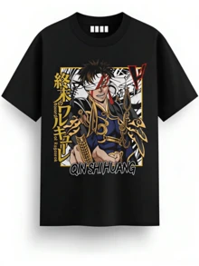 Retro Dark Battle Anime Manga Unisex T‑Shirt Vintage Seinen Streetwear Top Backstreetboys Tshirt - Black - View 5