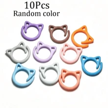 5/10/16/20/30/40/50/60Pcs Colorful Open Cat Ear Rotating Stitch Markers, Wider Open Cat Ear Themed Stitch Markers, Practical Knitting Tools, Gift For Knitters, Random Colors. - Multicolor - View 18