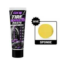 GKW Pasta Pengkilap Mobil Serbaguna, Lilin Pemutih untuk Ban, Plastik, Kulit, Dasbor, Anti Penuaan, Tahan Air, Krim Pemoles Ulang - 100ml + spons - View 6