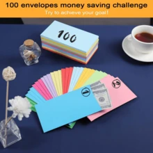 50/100 قطعة أظرف نقدية من ورق الكرافت بلون موحد مقاس 6.4 * 3.2 بوصة، أظرف للبذور والعملات المعدنية للميزانية وتوفير المال والشيكات وتخزين الأشياء الصغيرة - A - مشاهدة 3